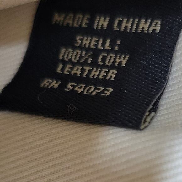 VTG Cow Leather Bi-fold Checkbook Wallet White Ivory Card Slots Simple Classic - Picture 4 of 16